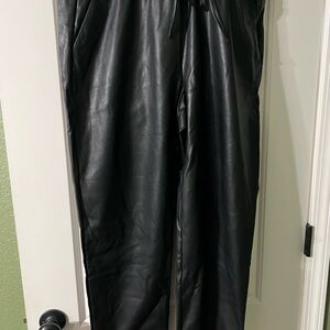 LOFT Women’s  Black Faux Leather Pants